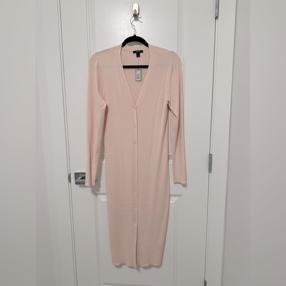 BNWT PEACH BLUSH BUTTON DOWN CARDIGAN SWEATER RIBBED DRESS - Picture 9 of 10